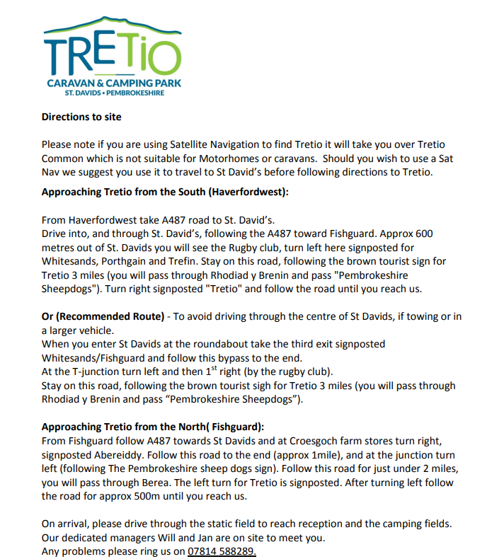 Tretio Caravan & Campsite