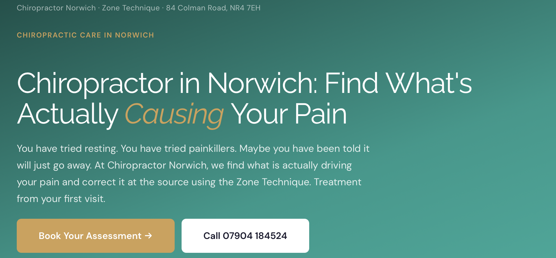 Chiropractor Norwich